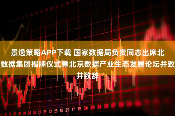 景逸策略APP下载 国家数据局负责同志出席北京数据集团揭牌仪式暨北京数据产业生态发展论坛并致辞